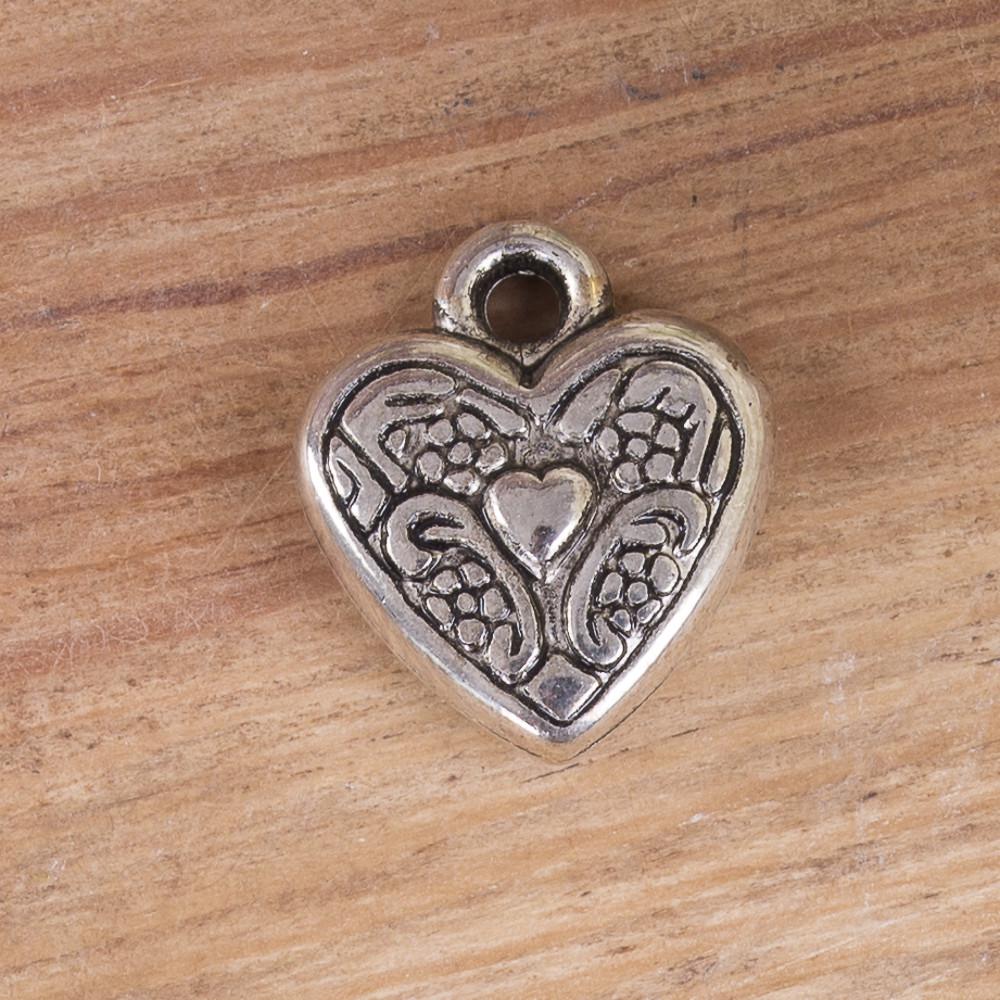 Металлическая подвеска Сердечко (304-6)