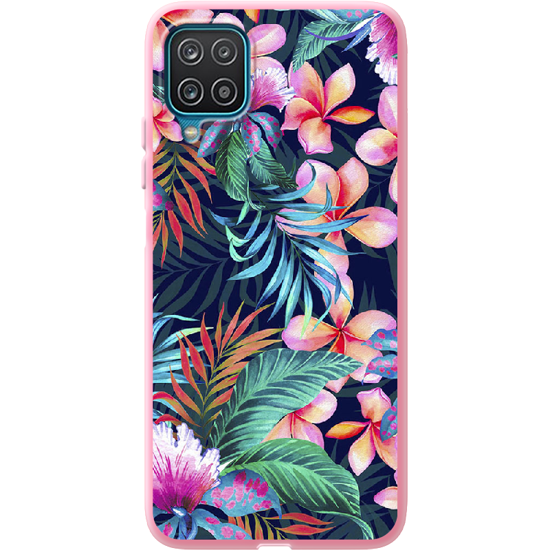 Чохол Boxface Samsung A125 Galaxy A12 flowers in the tropics Рожевий силікон (41506-up1971-41674)