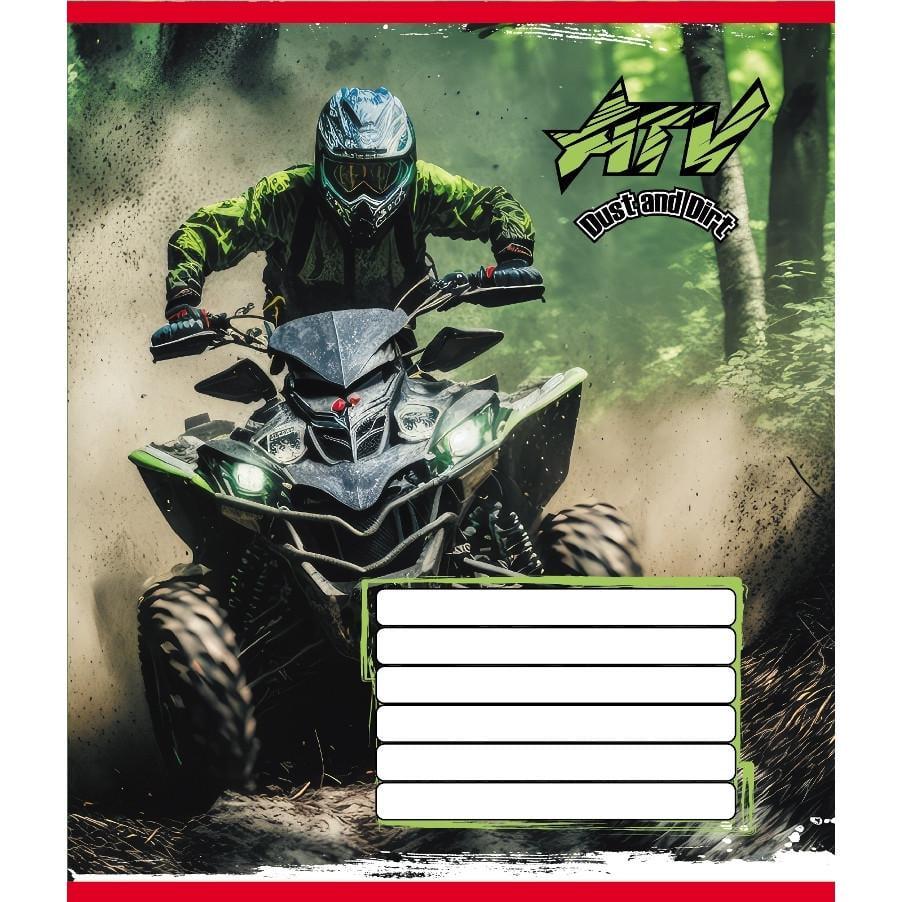 Шкільний зошит Квадроцикли 012-510232C-2 в косу лінію 12 аркушів (RLT55183)