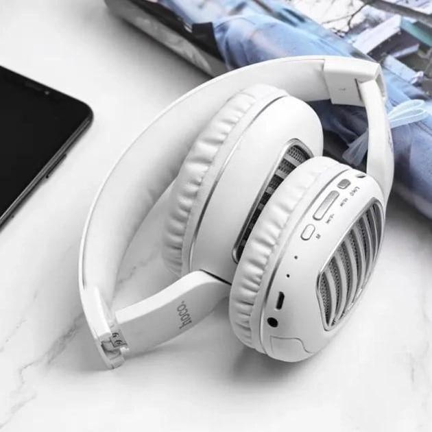 Наушники беспроводные HOCO W23 Brilliant Sound Wireless Headphones Bluetooth White (000250) - фото 2