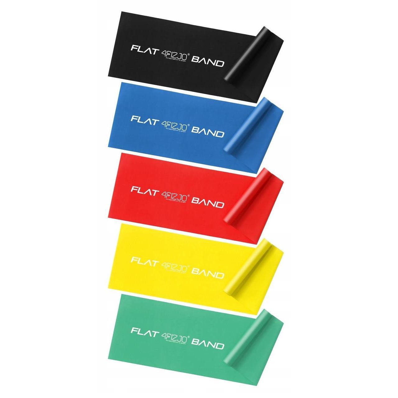 Набір стрічкових еспандерів для спорту та реабілітації 4fizjo Flat Band Mix 200х15 cм 1-15 кг 5 шт. (2375563636)
