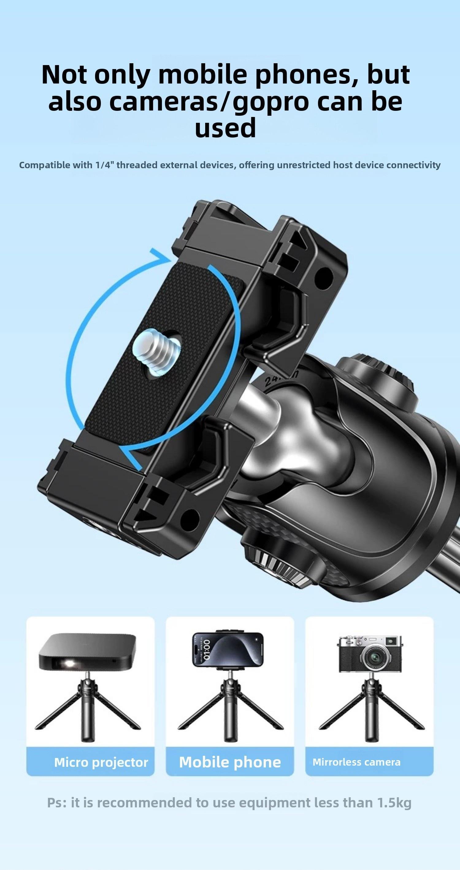 Монопод штатив Ugreen 15-37 см телескопический алюминиевый (25711) - фото 9 Монопод штатив Ugreen 15-37 см телескопический алюминиевый (25711) - фото 9