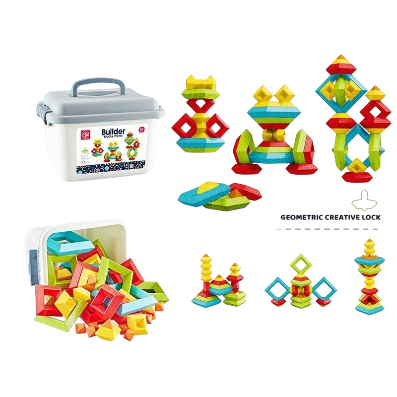 Конструктор дитячий 30 елементів/геометричні фігури Multicolor (163327) - фото 2 Конструктор дитячий 30 елементів/геометричні фігури Multicolor (163327) - фото 2