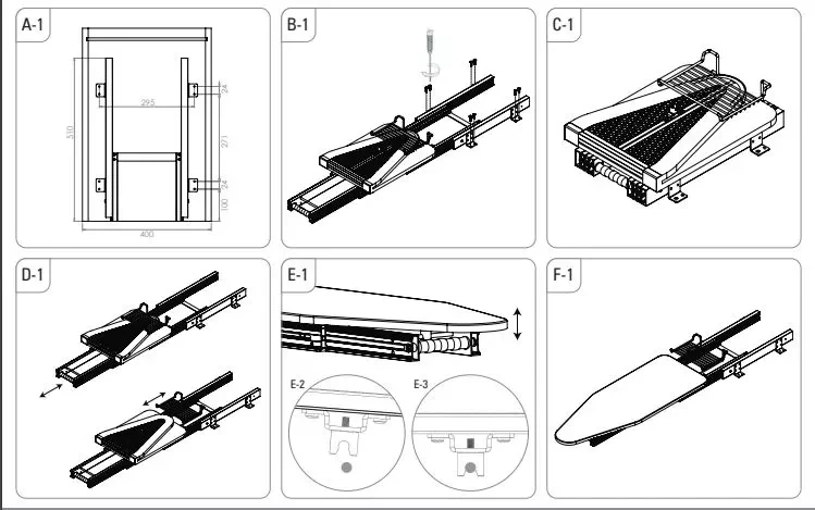 Прасувальна дошка для гардеробу Starax розкладна нижнього кріплення Антрацит (S-6616-A) - фото 5 Прасувальна дошка для гардеробу Starax розкладна нижнього кріплення Антрацит (S-6616-A) - фото 5