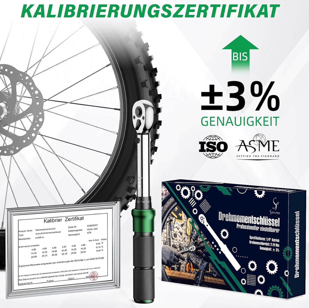 Ключ динамометрический SS Shovan BS-21 1/4 дюйма точный регулируемый для велосипеда и ремонта - фото 2 Ключ динамометрический SS Shovan BS-21 1/4 дюйма точный регулируемый для велосипеда и ремонта - фото 2