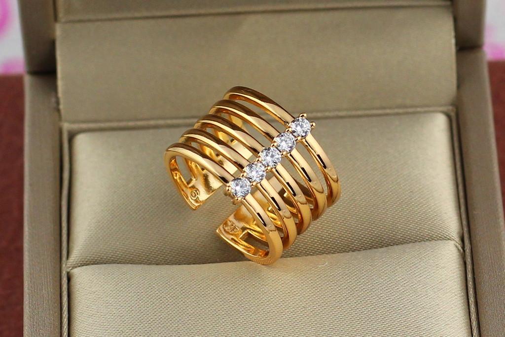 Кольцо Xuping Jewelry Властелин колец раздвижное р. 16 Золотистый