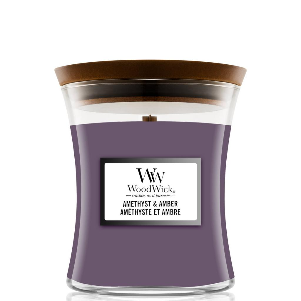 Свеча ароматическая Woodwick Medium Amethyst&Amber 275 г (1701243314) - фото 1