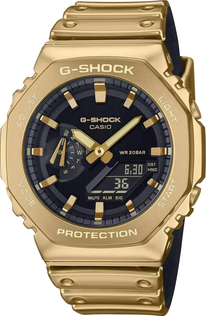 Наручные часы мужские Casio G-Shock GM-2100YMG-9AER ударопрочные с водозащитой 200 м Черный (3099560395)