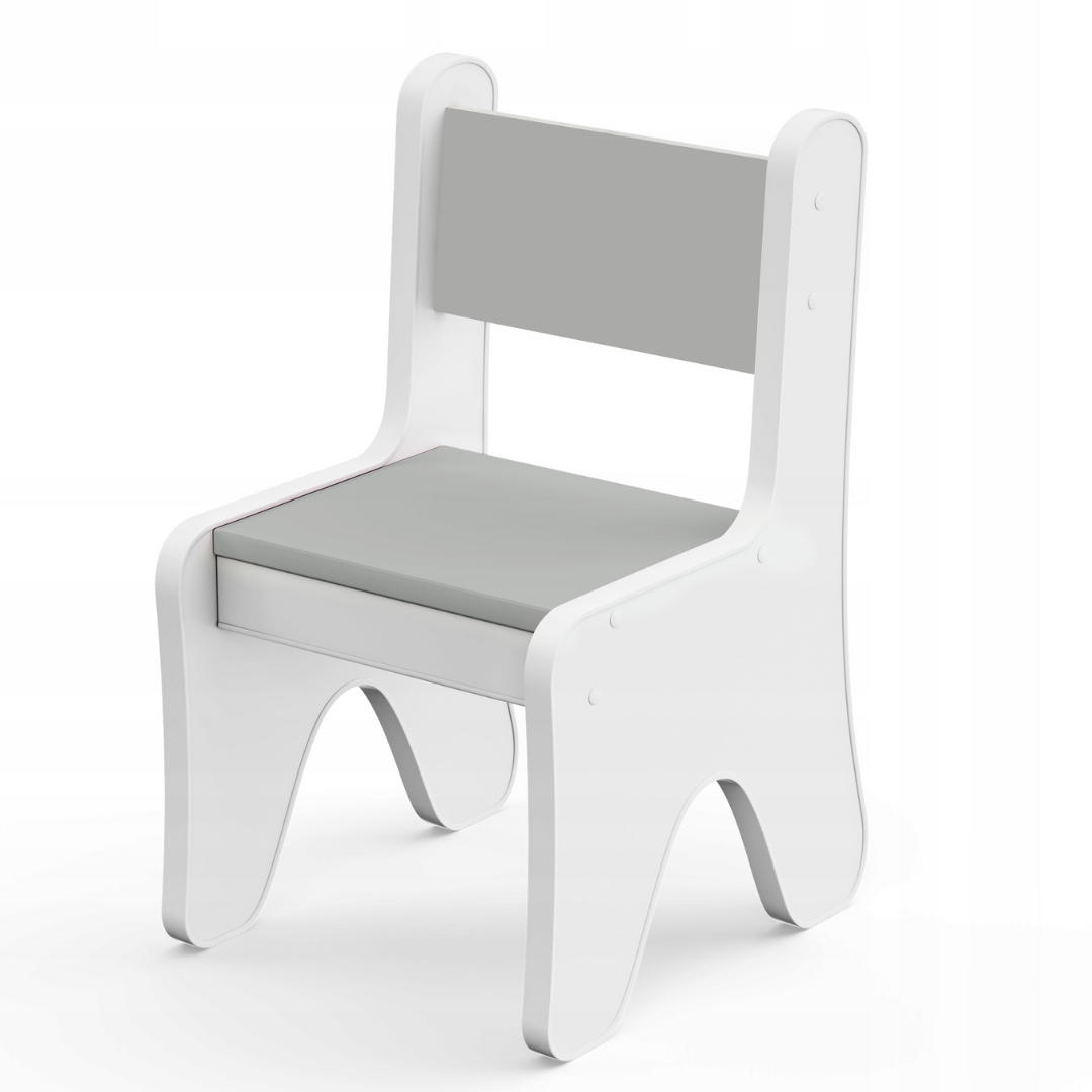 Дитячий стільчик 55х37х33 см см Білий/Сірим (1234020)