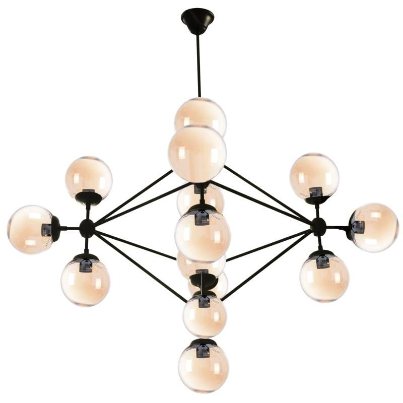 Люстра прованс молекула модо лофт Brille BL-323S/15 E27 BK