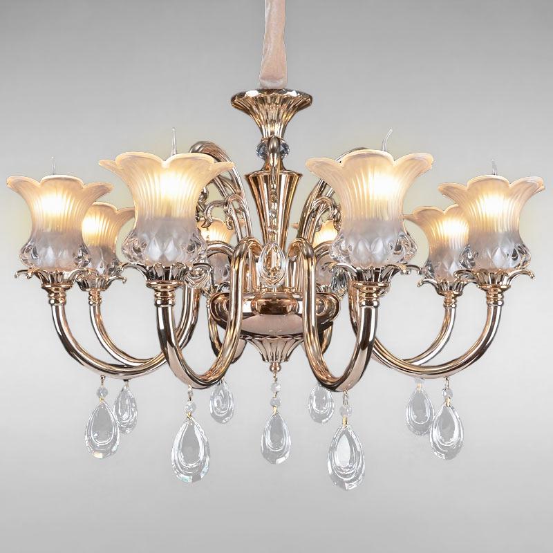 Люстра подвесная Light House ES-15870/8 на восемь лампы Золото