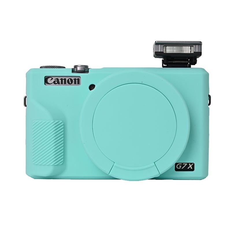 Чехол защитный силиконовый с крышкой для фотоаппаратов Canon G7X Mark III Бирюзовый Чехол защитный силиконовый с крышкой для фотоаппаратов Canon G7X Mark III Бирюзовый
