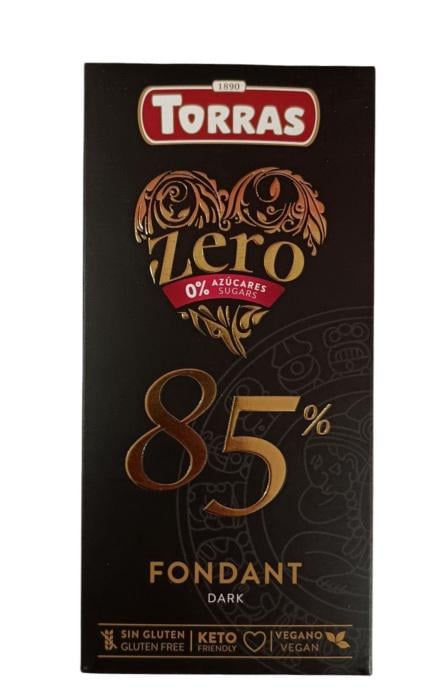 Шоколад Torras 85% Черный без сахара и глютена 100 г (58530)