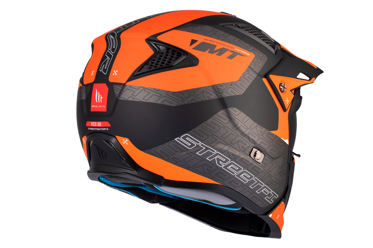 Мотошлем MT HELMETS Streetfighter SV S Totem B4 L Matt Orange (32285) - фото 4