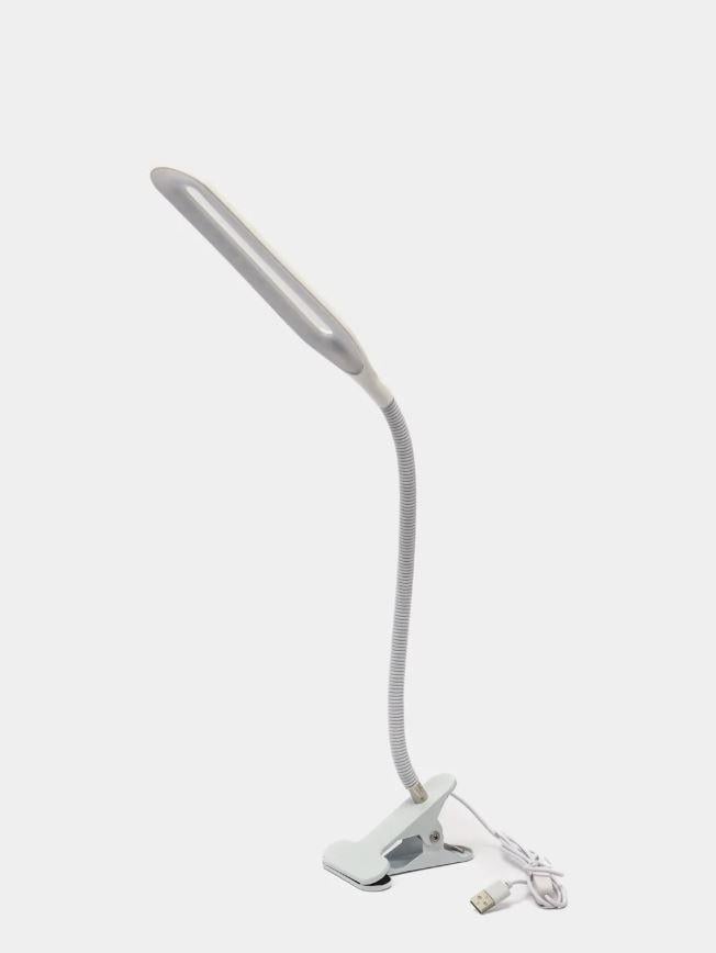 Настільна лампа гнучка на прищіпці HA-106 з живленням від USB 24 LED Білий