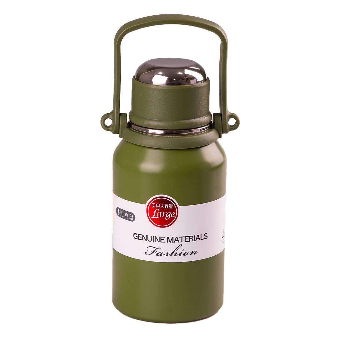 Термос с винтовой крышкой и ручкой 900 мл Зеленый