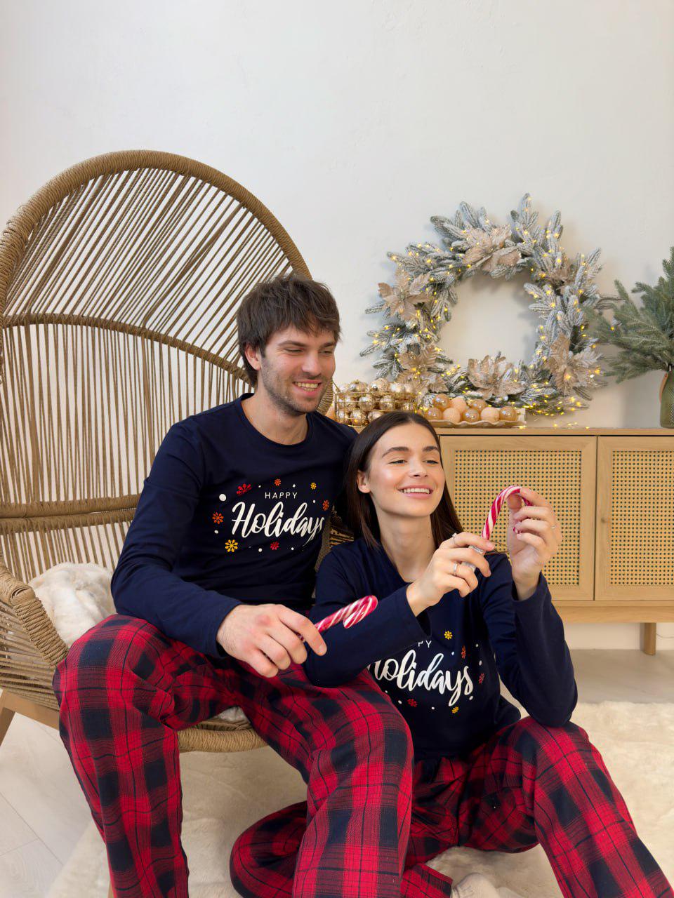 Пижамы парные мужская и женская Глен с начесом M (F220PF22PLW21) - фото 7