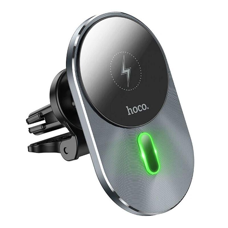 Тримач Hoco Magic magnetic wireless fast charging car holder CA91 Grey (75282297)