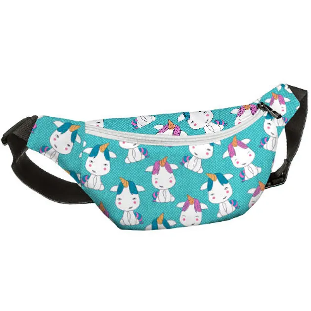 Сумка-бананка через плечо и на пояс Presentville Bumbag Единороги 27х16 см (BB_19A019_WH) Сумка-бананка через плечо и на пояс Presentville Bumbag Единороги 27х16 см (BB_19A019_WH)