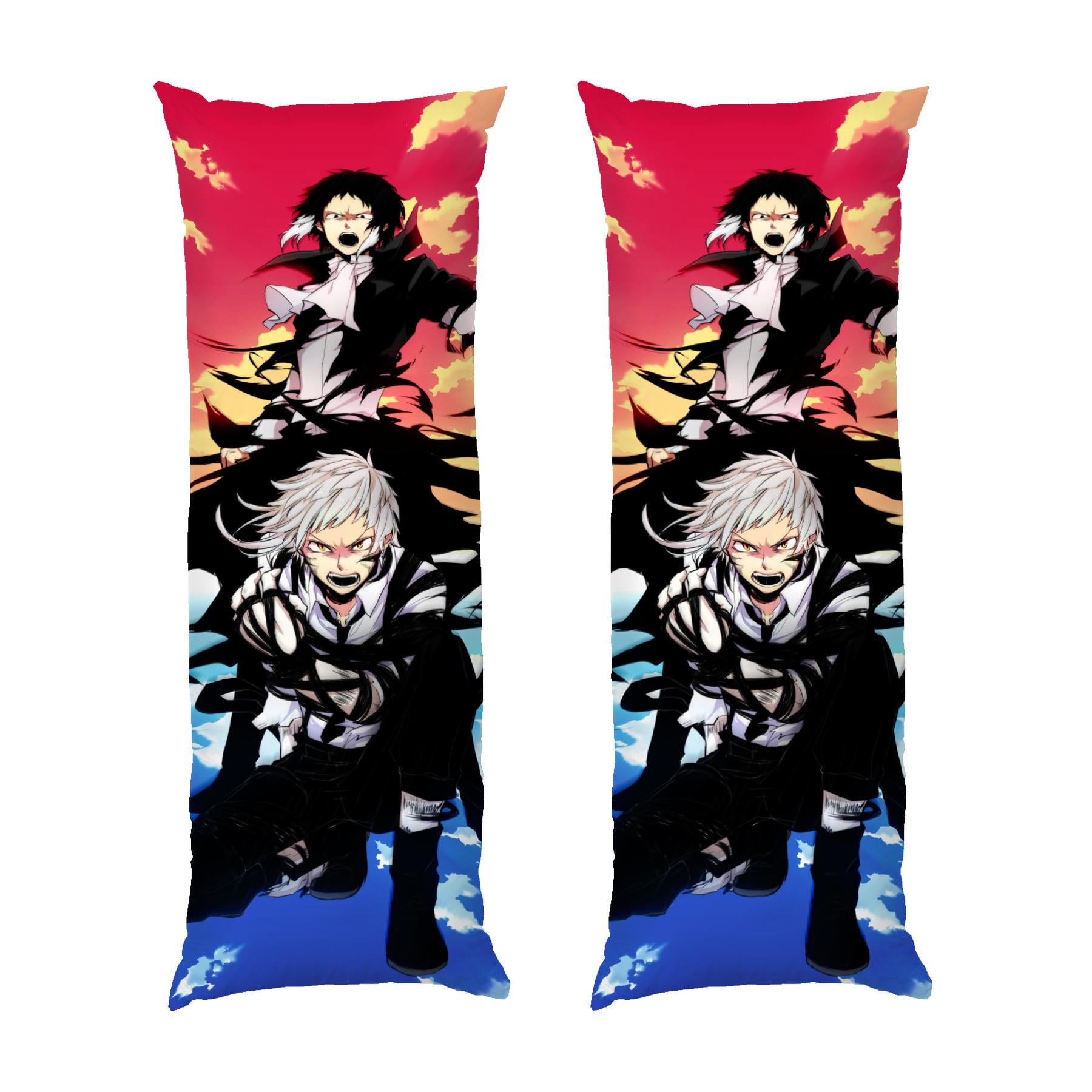 Подушка дакимакура Akutagawa and Atsushi in battle Bungo Stray Dogs габардин 150х50 см (113312-3)