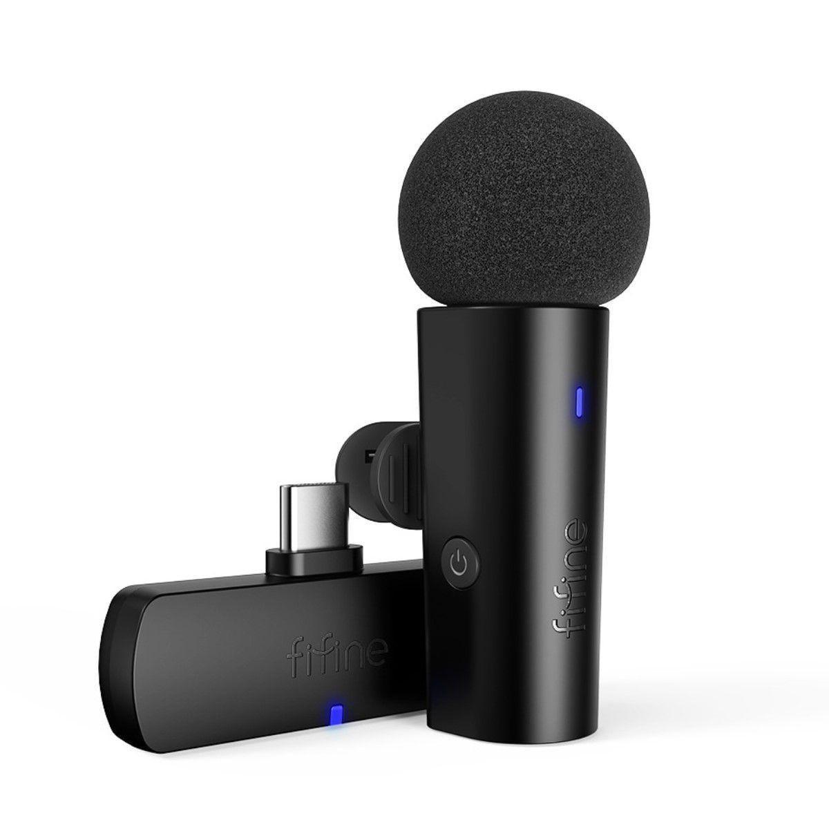 Микрофон петличный беспроводной для смартфона Fifine M6 с разъемом Type-C+ переходник для Iphone Микрофон петличный беспроводной для смартфона Fifine M6 с разъемом Type-C+ переходник для Iphone