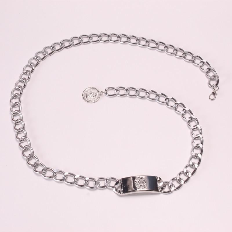 Ремень-цепочка женская декоративная Silver Belt Серебристый (1870517470)