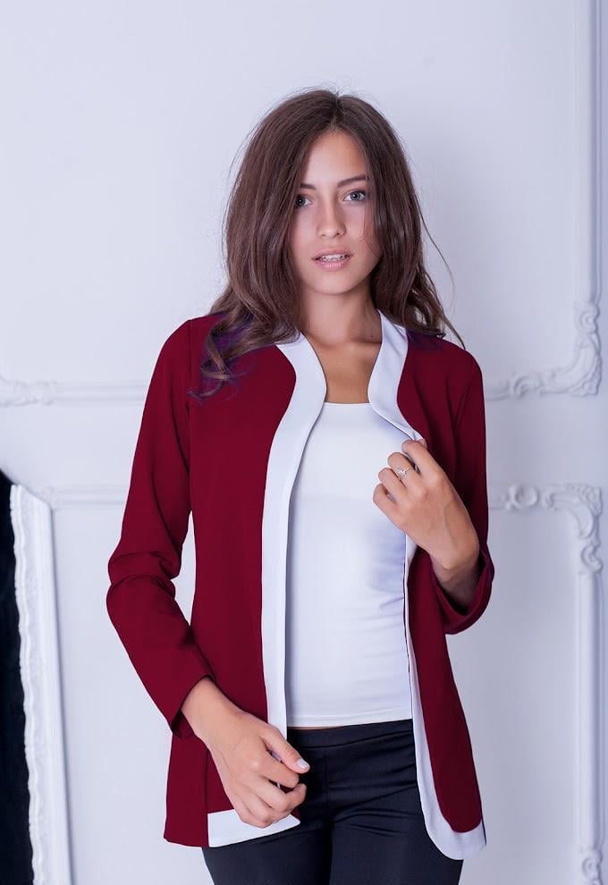 Пиджак-кардиган женский Podium Cowl 11232-BORDO XXL Бордовый