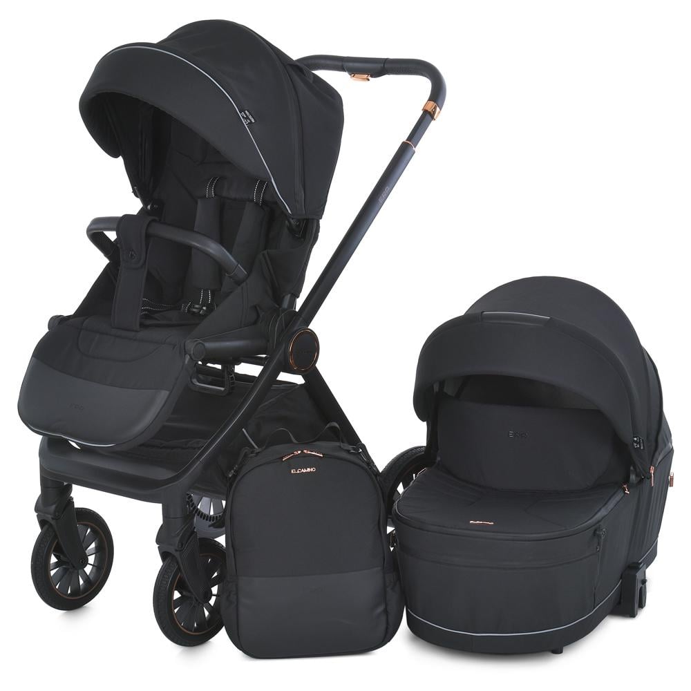 Коляска универсальная El Camino ERA 2в1 ME 1100-1 дождевик/москитная сетка/сумка Black Ink (29110741)