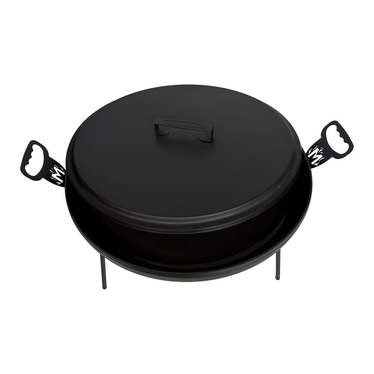 Сковорода-мангал с диска Фрея с крышкой туристическая 50 см (SDR-50K)