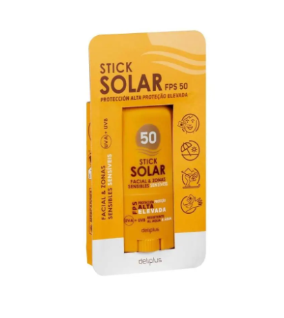 Солнцезащитный сток SPF 50 для лица и чувствительных зон Deliplus Stick Solar 15 г (022517) Солнцезащитный сток SPF 50 для лица и чувствительных зон Deliplus Stick Solar 15 г (022517)