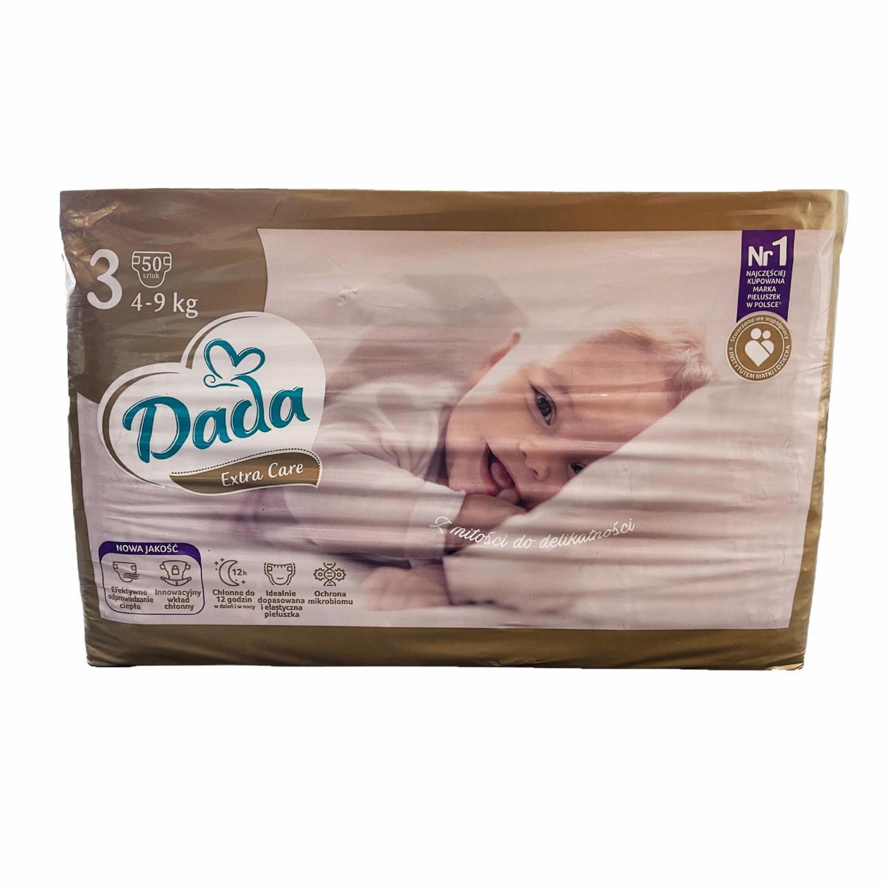 Підгузки дитячі Dada Extra Care 3 Midi 4-9 кг 50 шт. (2388079012)