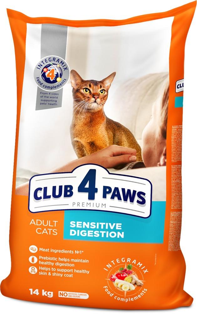 Сухий корм для дорослих кішок з чутливим травленням Club 4 Paws Sensitive Digestion 14 кг (4820083909399)