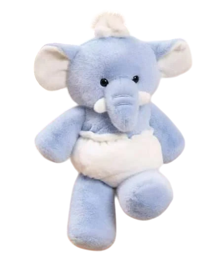 М'яка іграшка Слоник у памперсі-трусиках Блакитний 50 см (2624587432)