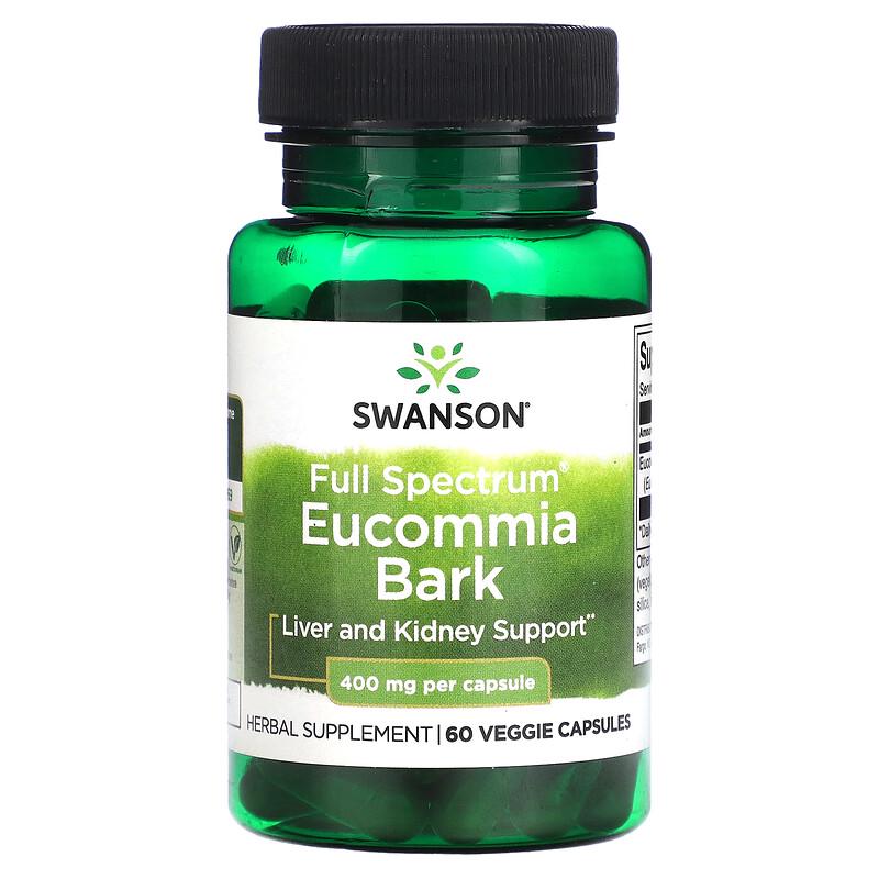 Добавка Swanson Full Spectrum Eucommia Bark 400 mg 60 вег. капс.