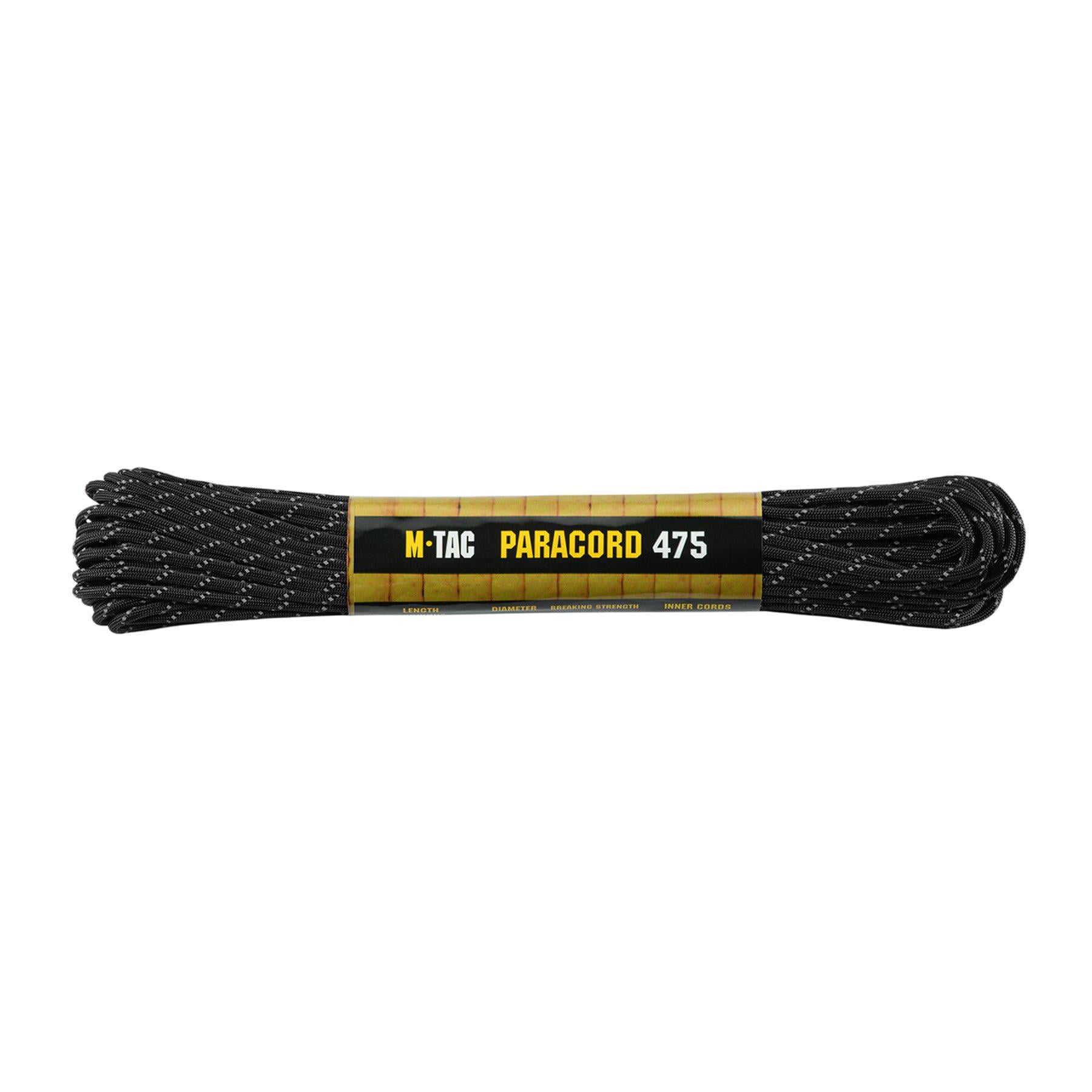 Паракорд M-Tac 475 Reflective 15 м Black Паракорд M-Tac 475 Reflective 15 м Black