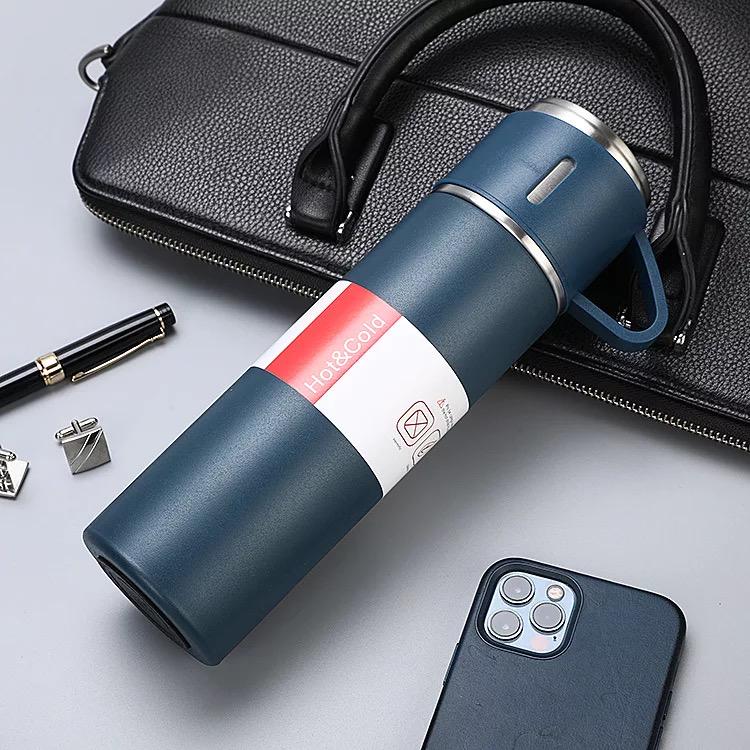 Термос Vacuum flask set із вакуумною ізоляцією 3 чашки 400 мл (9018927) - фото 2