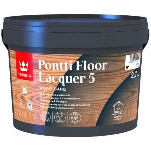 Лак напольный TIKKURILA Pontti Floor 5 матовый 2,7 л