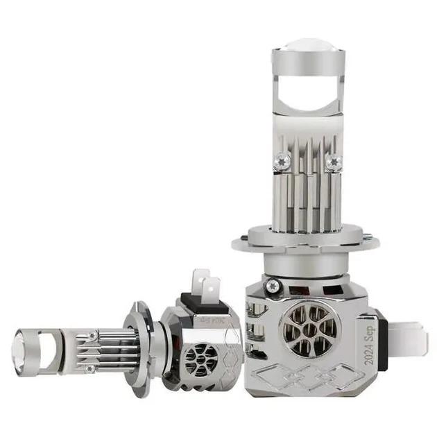 Светодиодные лампочки фары с линзой H7 2 шт. Н7 (1011105-Silver)