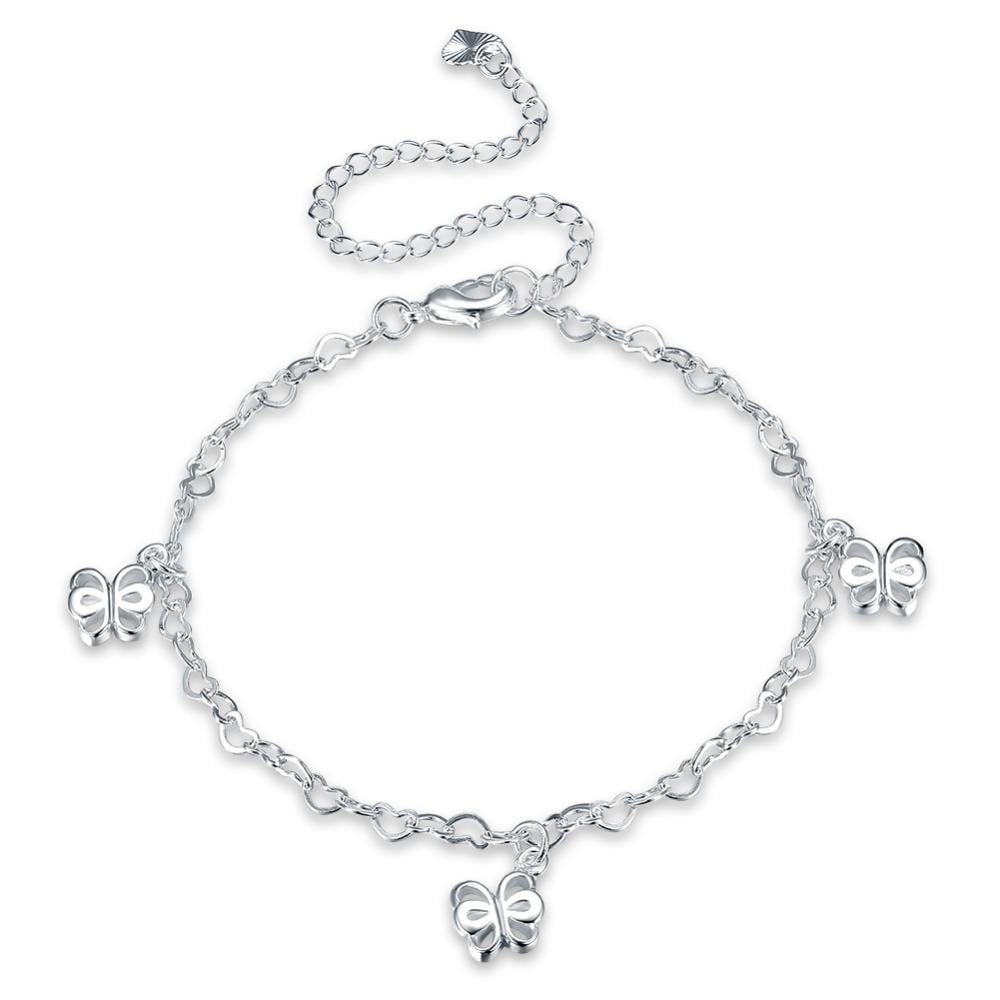 Браслет женский Бабочка на ногу и на руку 30,5 см (BA-213)