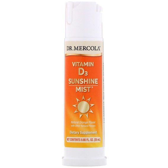 Витамин D Dr. Mercola Vitamin D3 Sunshine Mist 0,85 ун. 25 мл Natural Orange Flavor