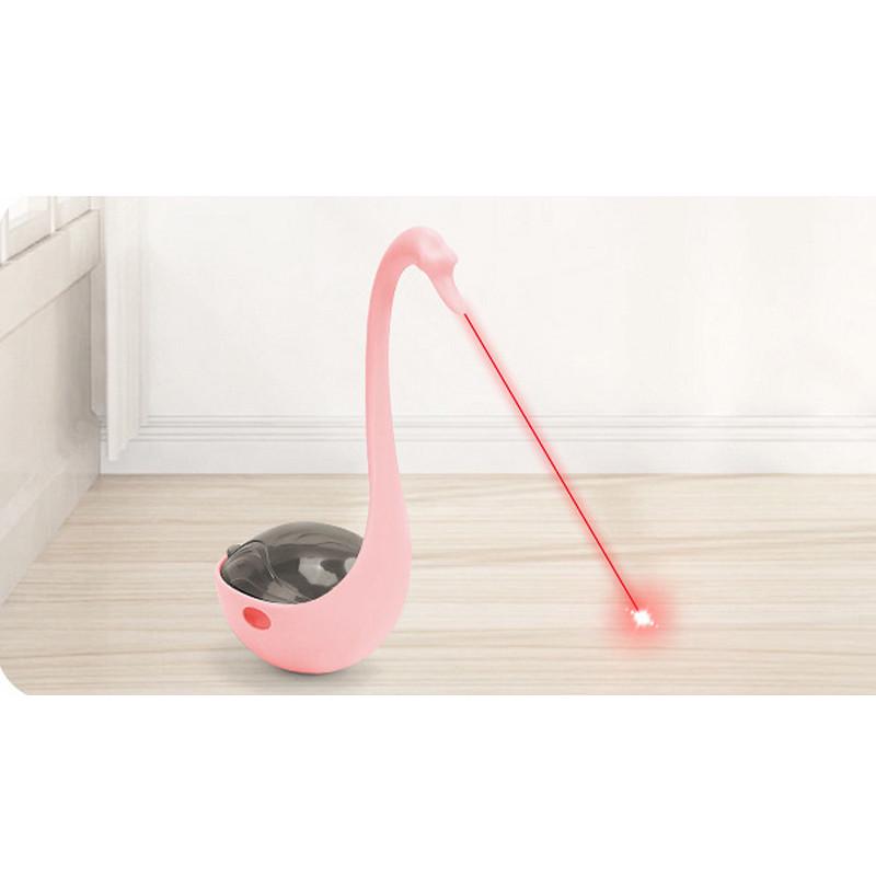 Іграшка-годівниця Lesko DT-1223 Лебідь з інфрачервоним світлом Pink (25713922) - фото 2