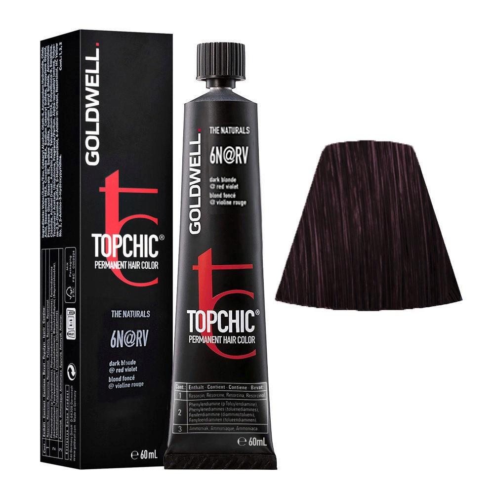 Краска для волос стойкая профессиональная Goldwell Topchic Hair Color Coloration 6NRV 60 мл Red/Violet (1533677204)