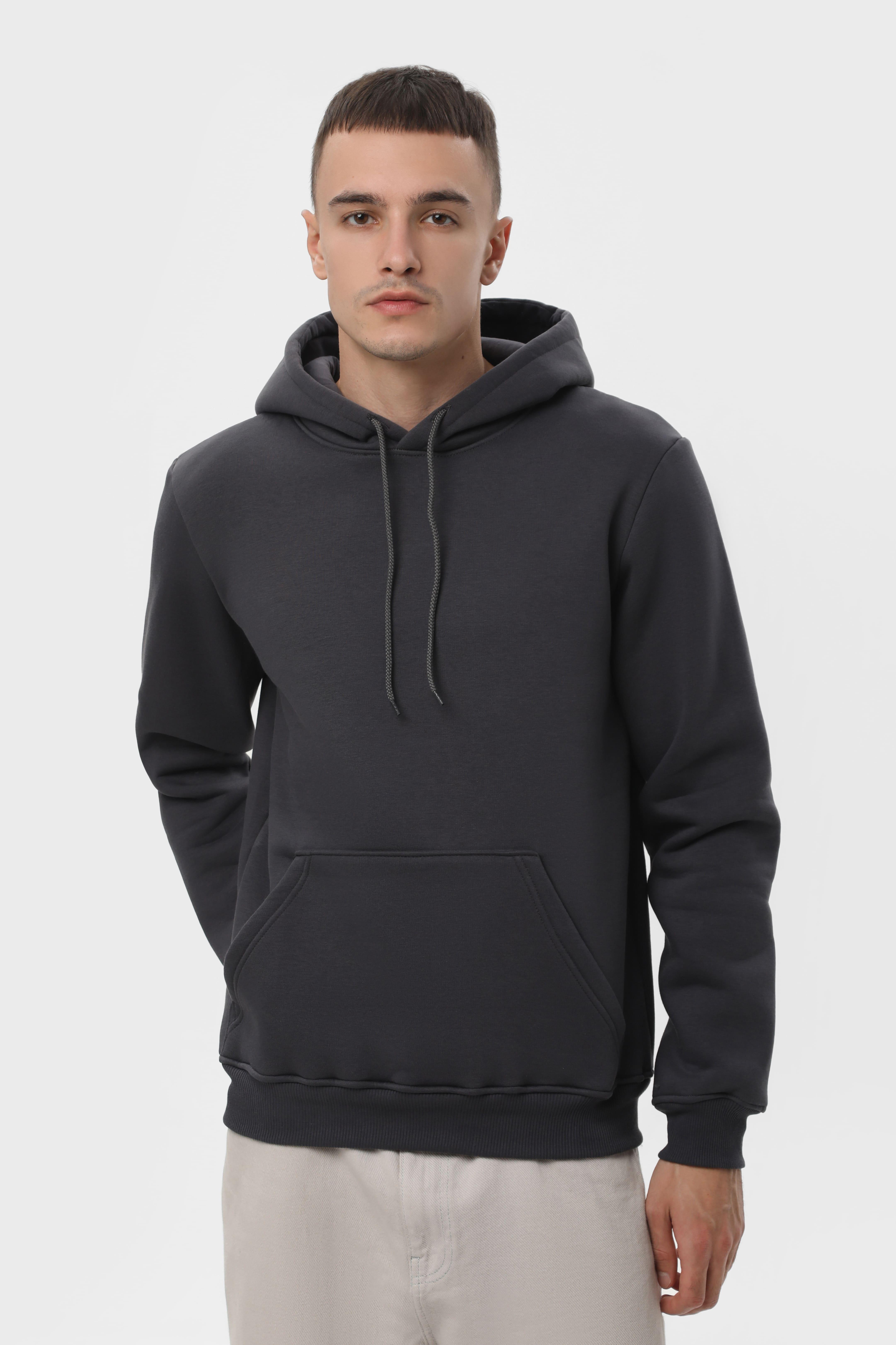 Худі утеплене RAY BASIC U0401 UNISEX S Темно-сірий