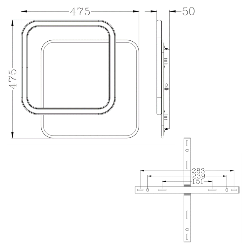 Люстра світлодіодна ESLLSE STANDART 80W 2S-ON/OFF-475х475х50 White (10109) - фото 6 Люстра світлодіодна ESLLSE STANDART 80W 2S-ON/OFF-475х475х50 White (10109) - фото 6