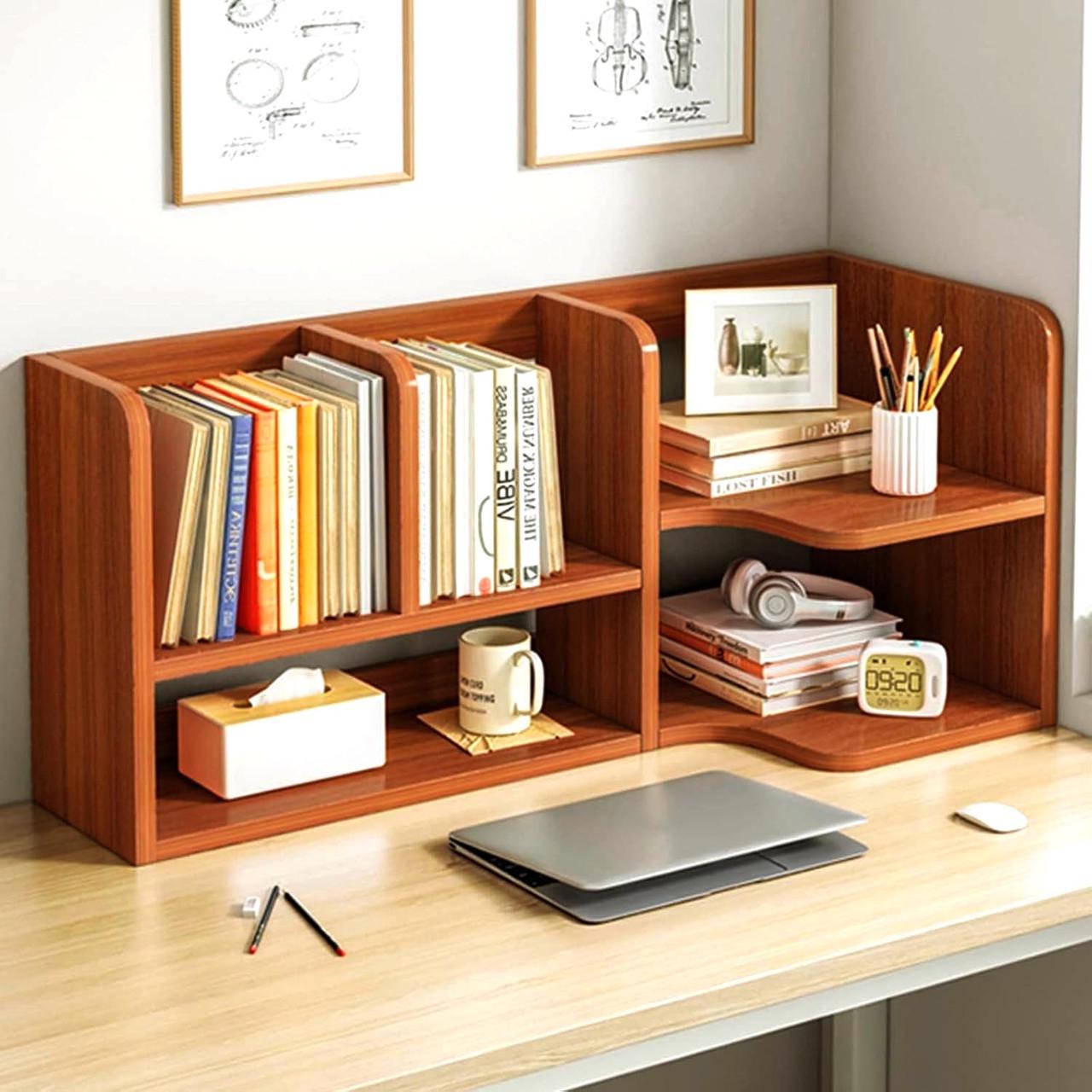 Полка-надстройка настольная из дерева Каласиль охра (АКД-000904)