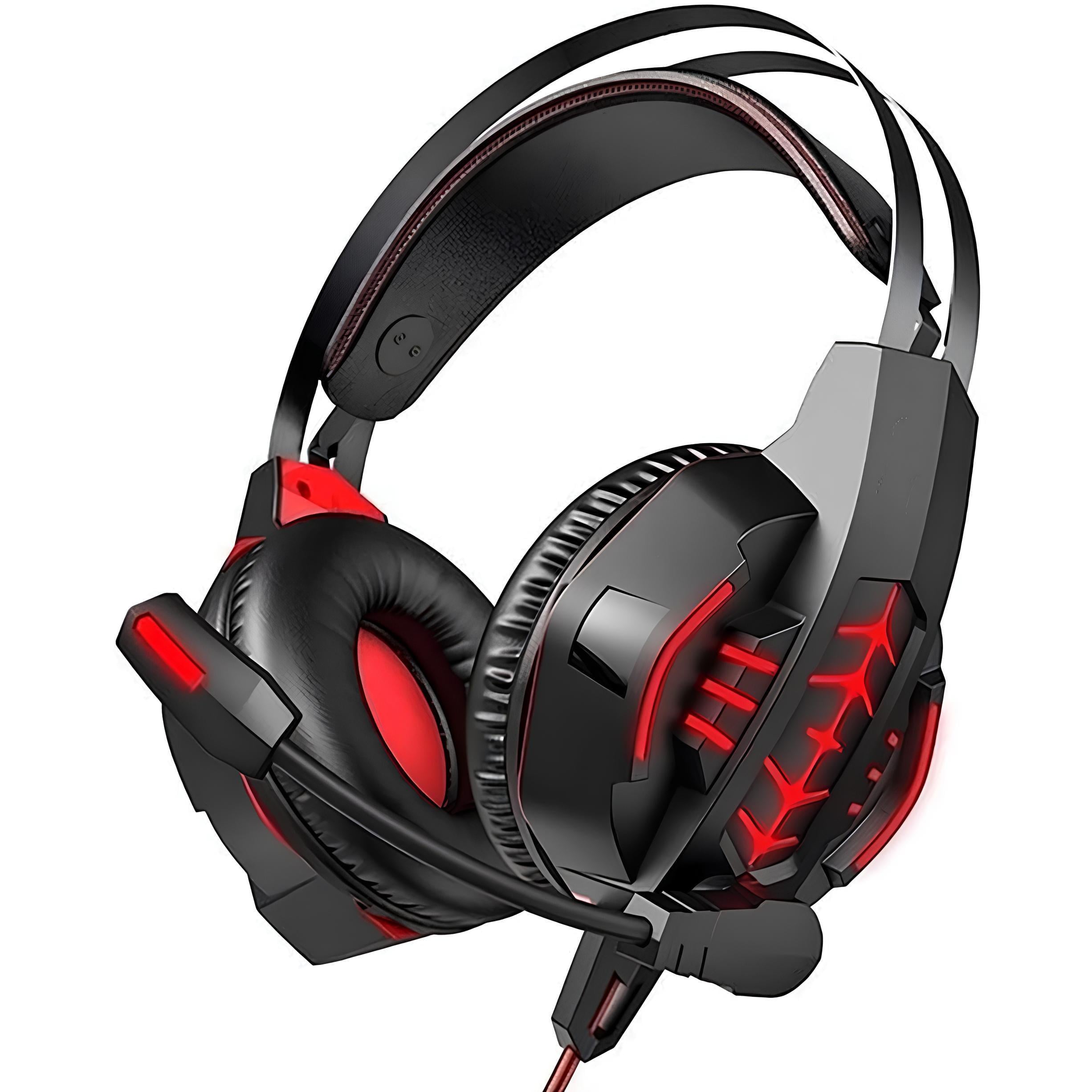 Наушники игровые ведущие IMENSO E1007 RGB USB 3,5 Black/Red (35047501)