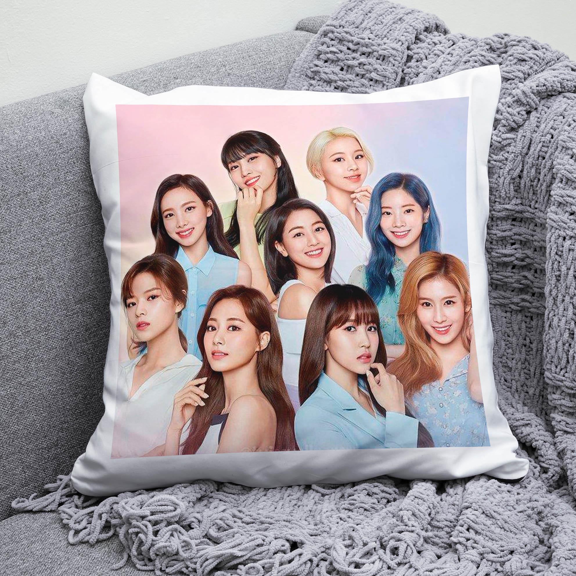 Плюшевая подушка квадрат с принтом K-Pop Twice "2