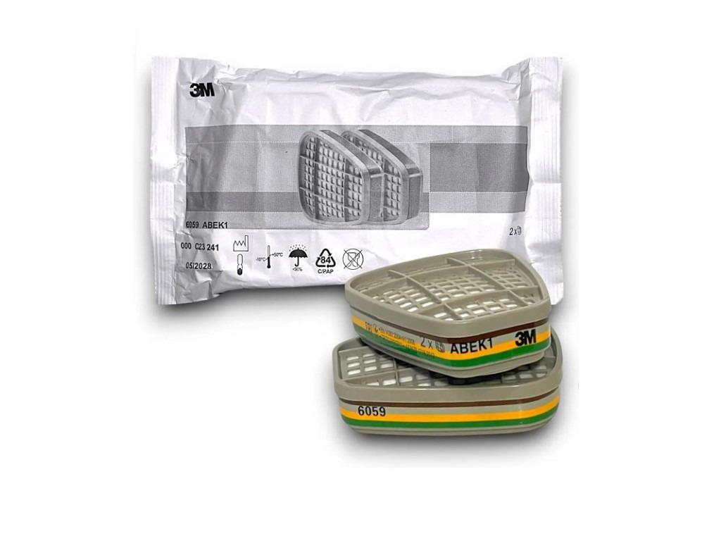 Фильтр 3M 6059 защитный от газов/паров и аммиака для респираторов 6000/7000 и масок с байонетным креплением - фото 3 Фильтр 3M 6059 защитный от газов/паров и аммиака для респираторов 6000/7000 и масок с байонетным креплением - фото 3