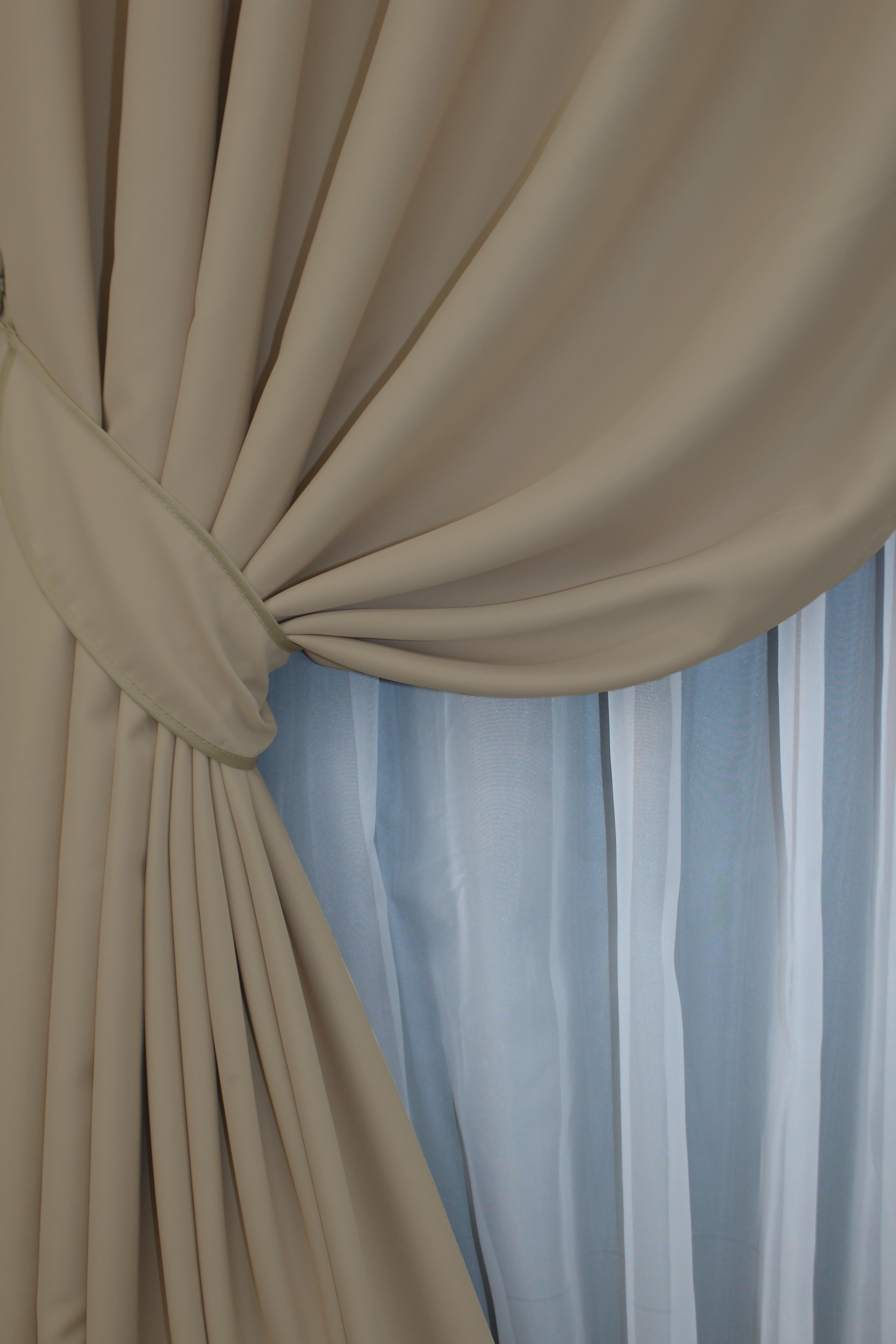 Комплект штор VR-Textil Midnight № 1230ш 100х290 см 2 шт. Темно-бежевый (31-470) - фото 5 Комплект штор VR-Textil Midnight № 1230ш 100х290 см 2 шт. Темно-бежевый (31-470) - фото 5