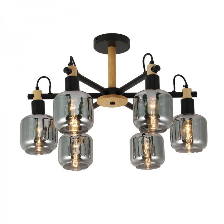 Люстра потолочная накладная ARDERO BL1460/1 DENVER под лампу Черный (27712607)